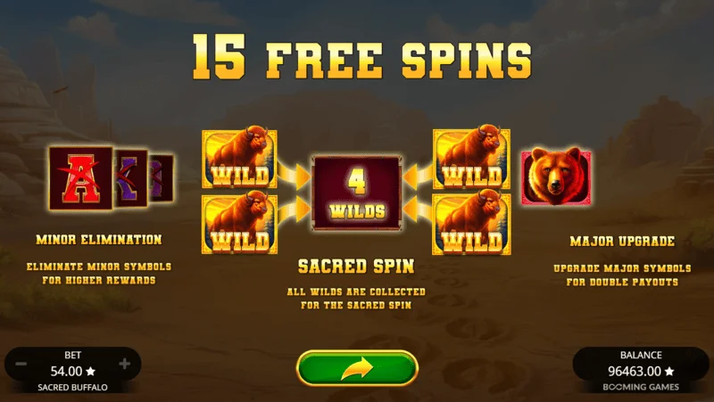 Sacred Buffalo - 15 free spins