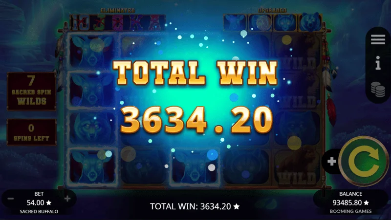 Sacred Buffalo - total win